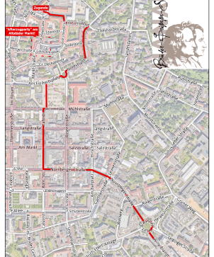 Route Faschingsumzug Innenstadt 01.03.2025